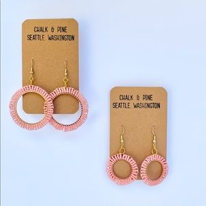 Beaded hoop earrings